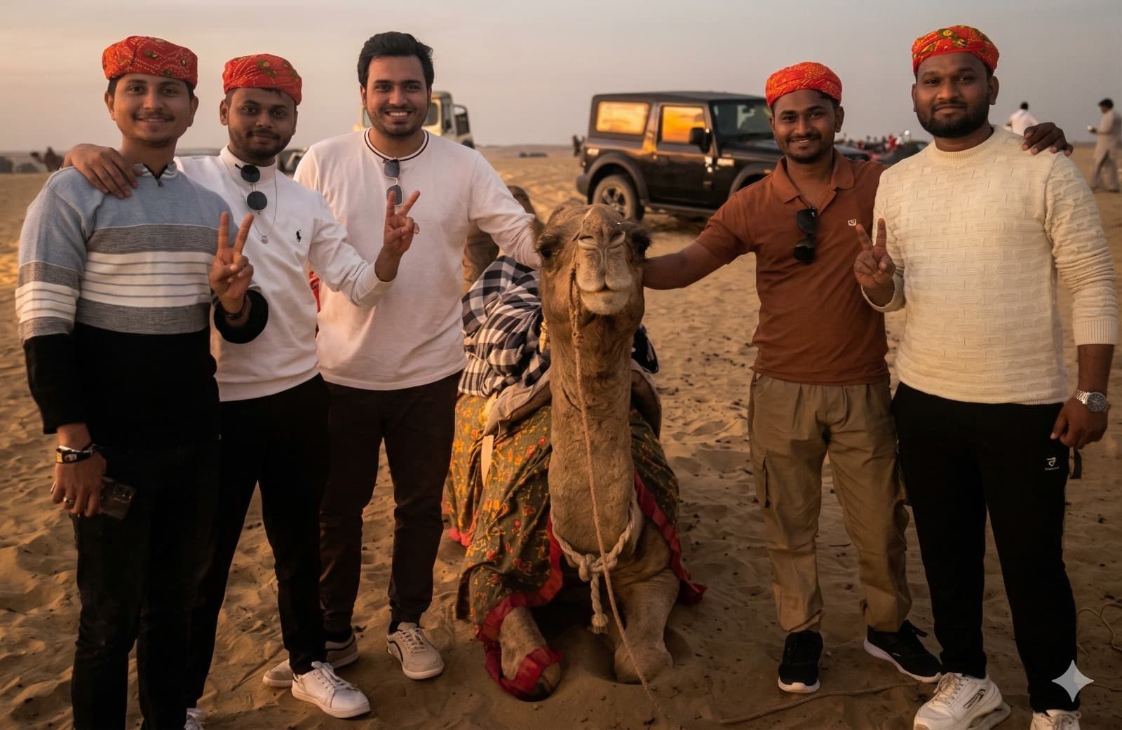 Travel group on safari adventure